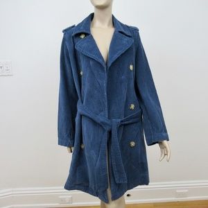 COPY - COPY - Marine Layer Trench Coat Blue Cordu…